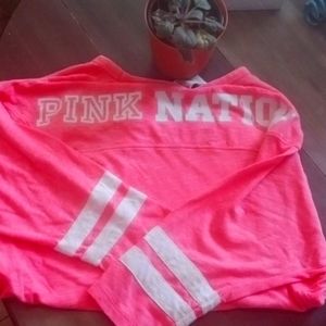 NWOT Pink Nation Victoria Secret Campus Tee